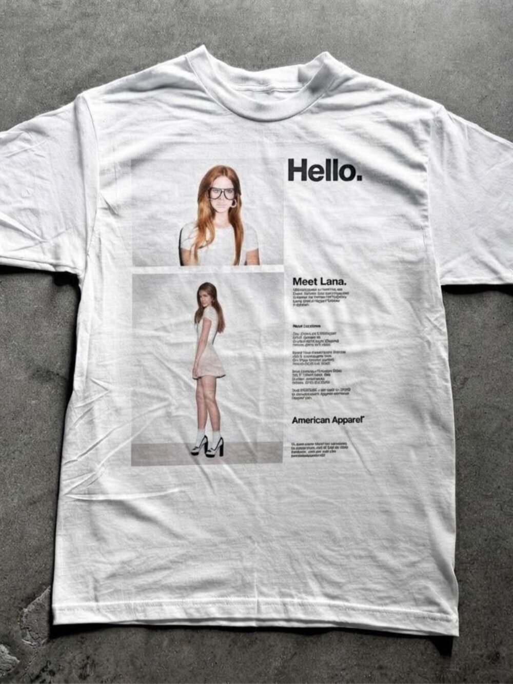 Editorial Portrait Graphic T-Shirt – White Magazine Layout Tee